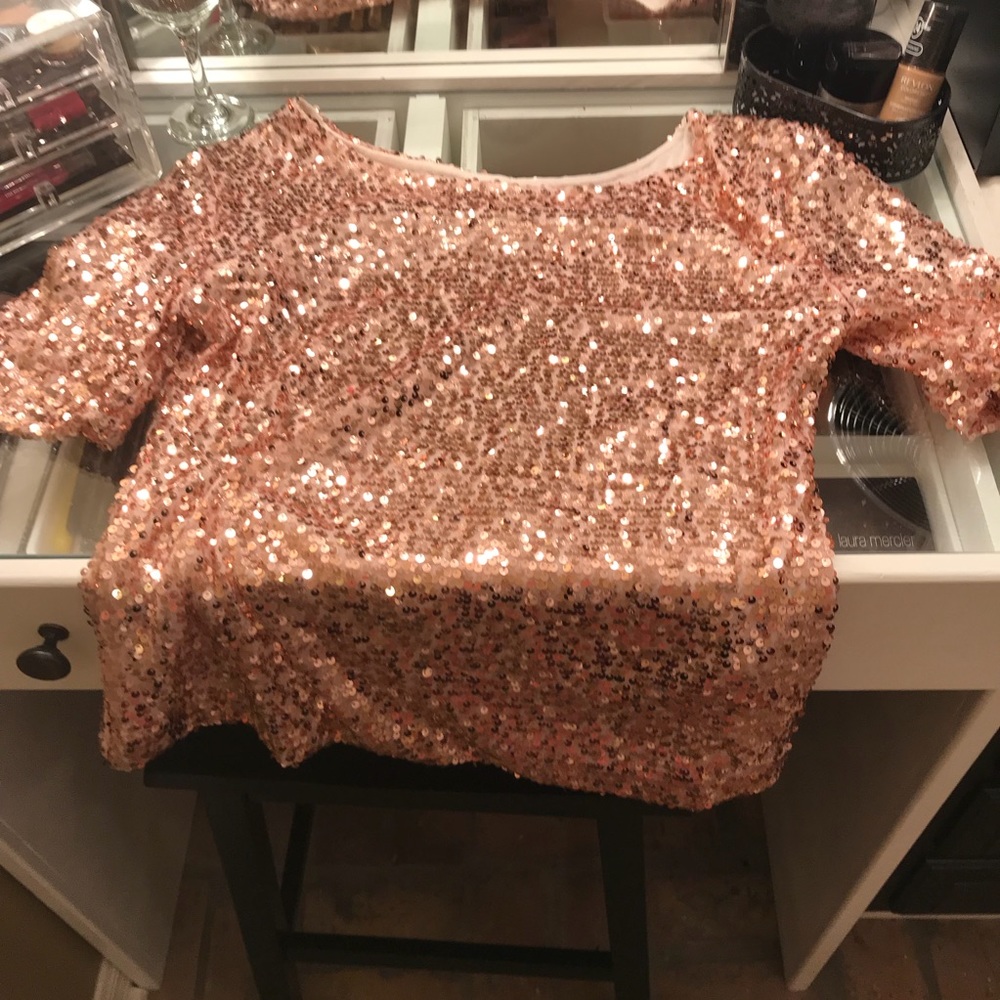 Sequin Off the Shoulder Top